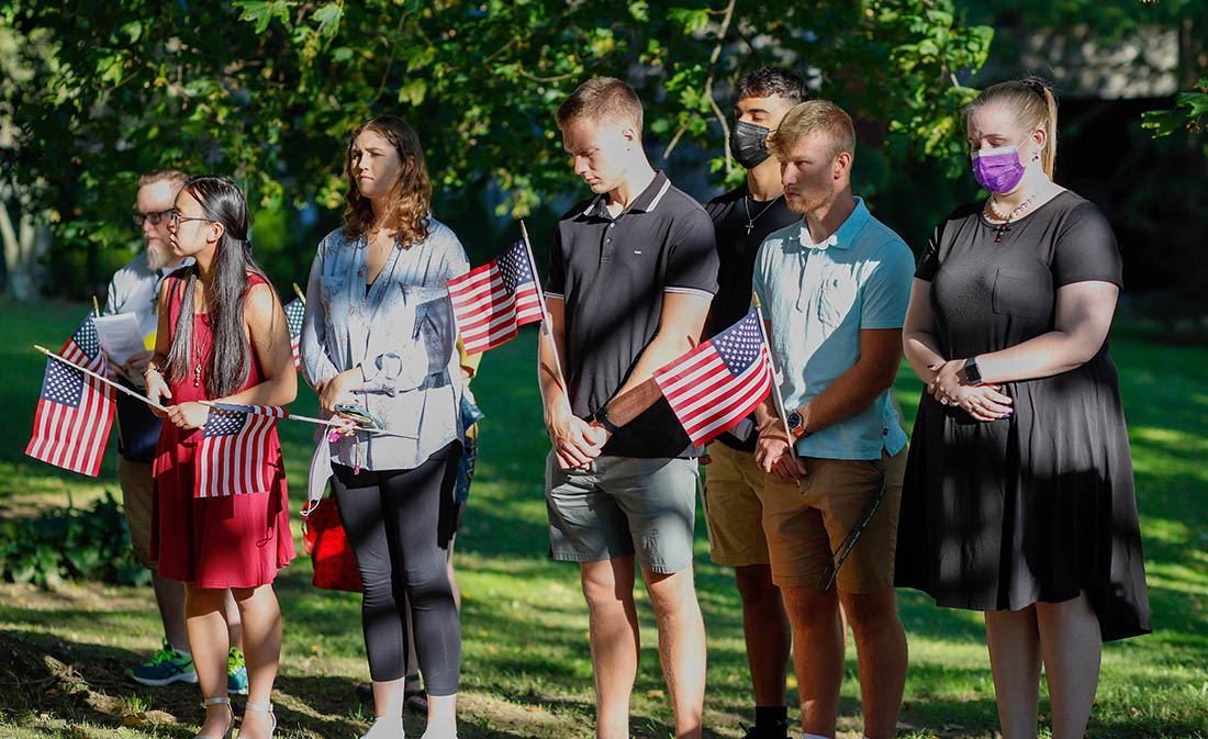 student at saint vincent college at the sept 11 prayer service